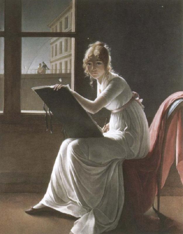 Marie Bracquemond portrait of mademoiselle charlotte du val d ognes oil painting image